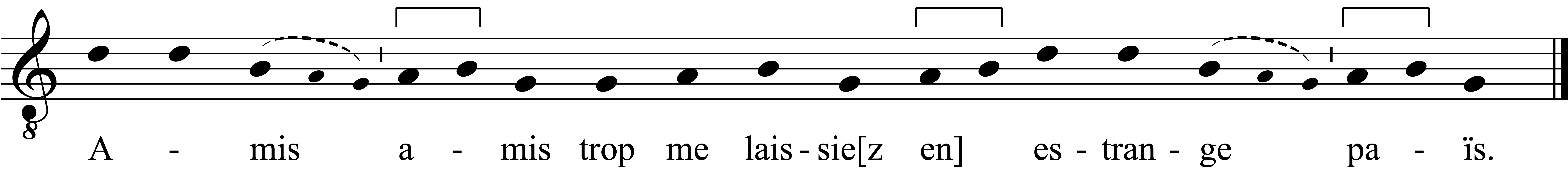 Refrain musical notation